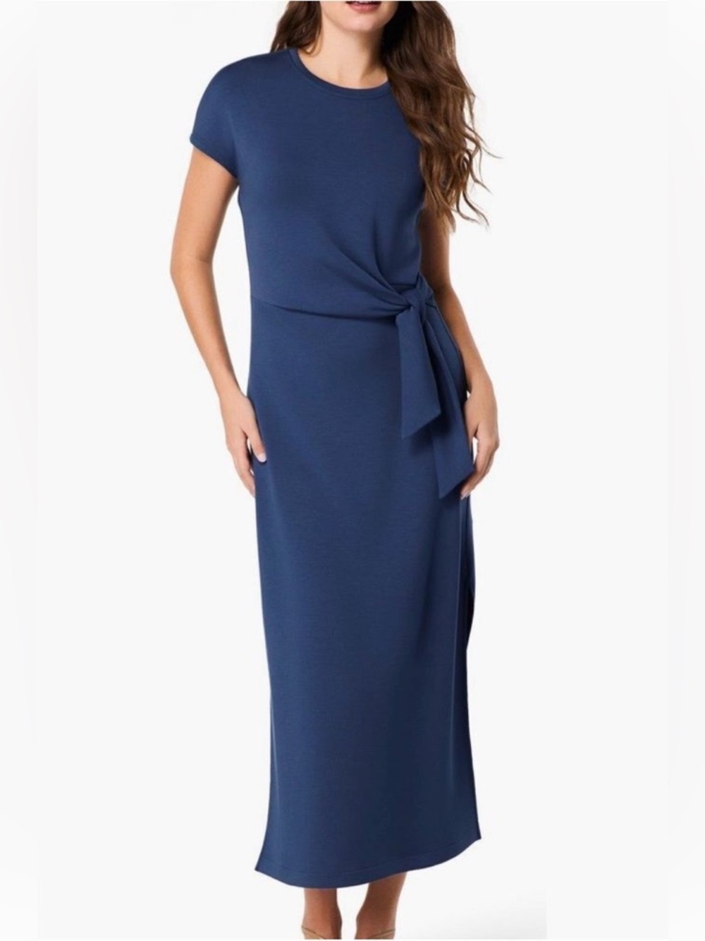 SPANX AirEssentials Tie-Waist Maxi Dress - Faded Indigo - Sz S